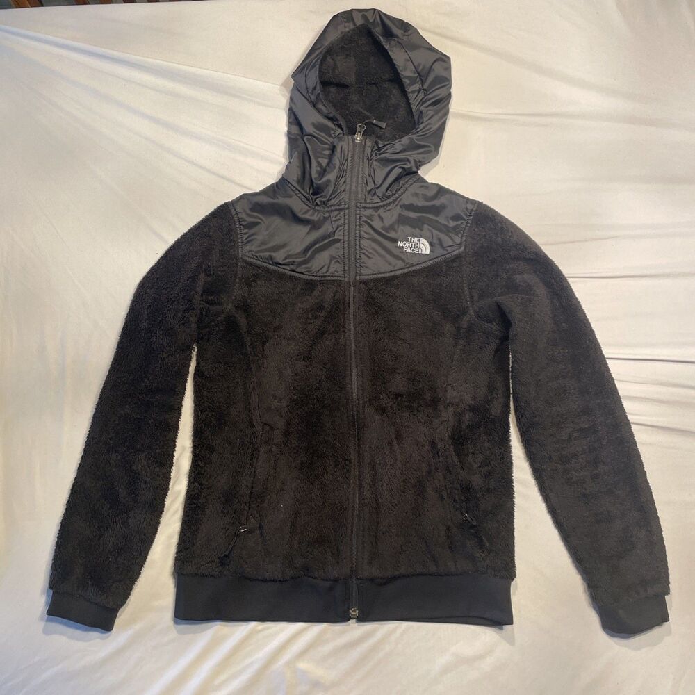 The North Face Women’s Fleece Hooded Jacket Sz P/S Full Zip Black